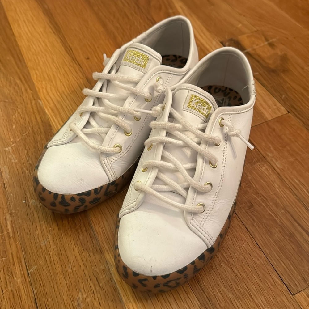 Kids White leather Keds size 3.5